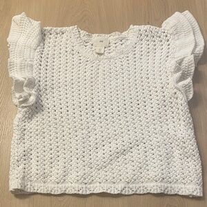 H&M White Knit Blouse